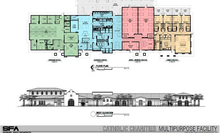 floor plan of homeless shelter